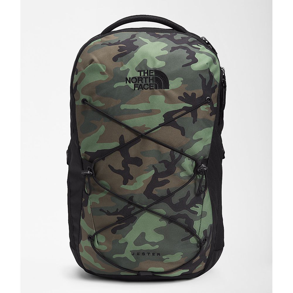 The North Face Backpacks Mens Australia - The North Face Jester Green / Camo Print / Black (TRA-8573